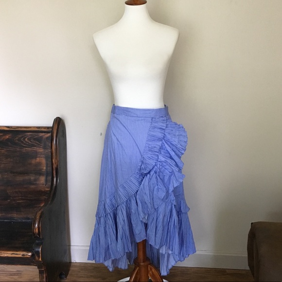Juliette Dresses & Skirts - 🎉 Juliette Striped Ruffle High Low Midi Skirt